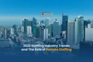 Cityscape buildings 2022 Staffing Industry Trends and The Role of Remote Staffing