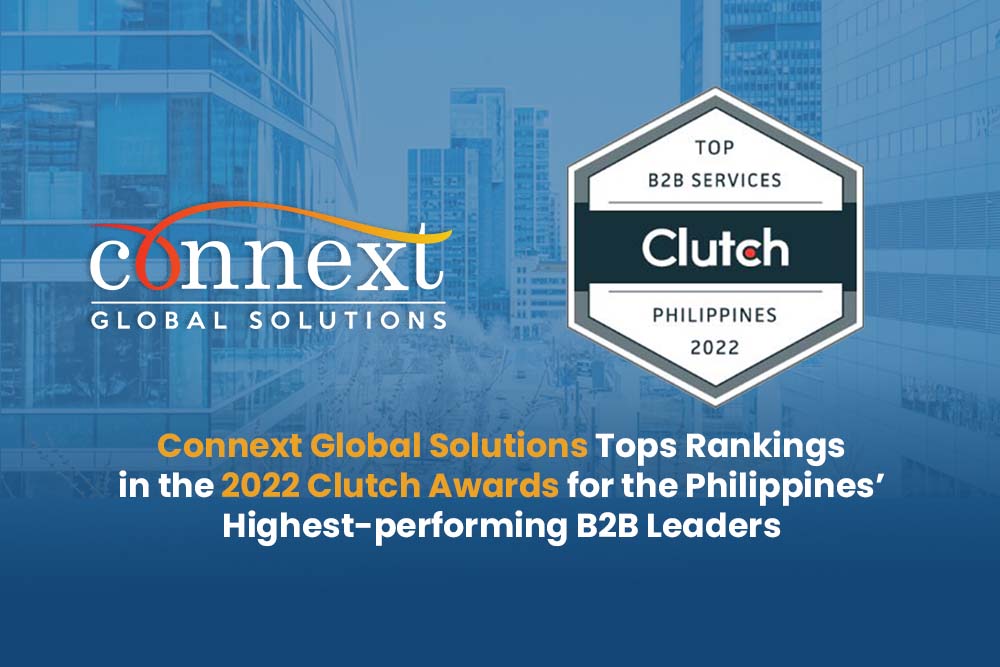 Connext Global Solutions tops rankings in the Clutch Awards for the Philippines’ highest-performing B2B firms for 2022.