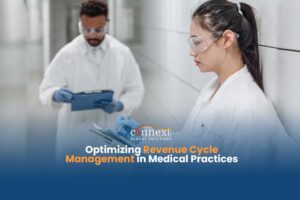 Optimizing-Revenue-Cycle-Management-in-Medical-Practices-man-and-woman-in-medical-lab-gown-in-hospital