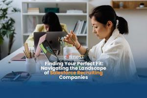 Finding-Your-Perfect-Fit-Navigating-the-Landscape-of-Salesforce-Recruiting-Companies-woman-in-corporate-attire-working-with-laptop-coding-in-office