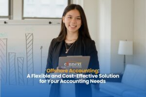 ⁤Offshore-Accounting-A-Flexible-and-Cost-Effective-Solution-for-Your-Accounting-Needs-⁤woman-smiling-in-corporate-attire-holding-tablet
