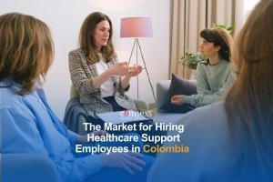 healthcare support colombia office staff in corporate attire in a meeting