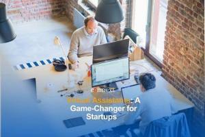 Virtual Assistants A Game-Changer for Startups aerial view of office with office staff and computers