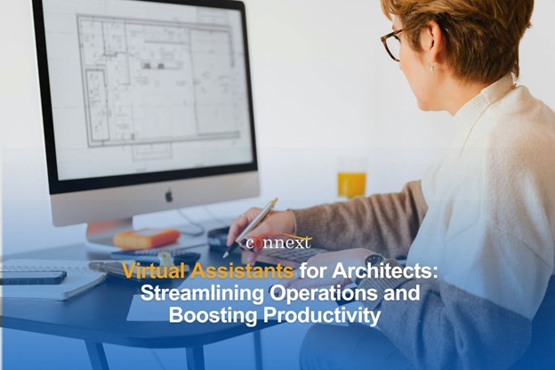 Virtual Assistants for Architects Streamlining Operations and Boosting Productivity person working on a floor plan on computer