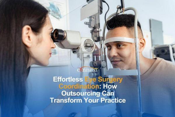 Effortless Eye Surgery Coordination: How Outsourcing Can Transform Your Practice man having an eye checkup at eye clinic