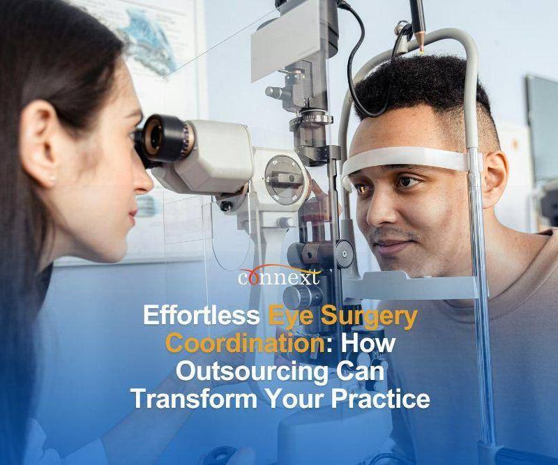 Effortless Eye Surgery Coordination: How Outsourcing Can Transform Your Practice man having an eye checkup at eye clinic