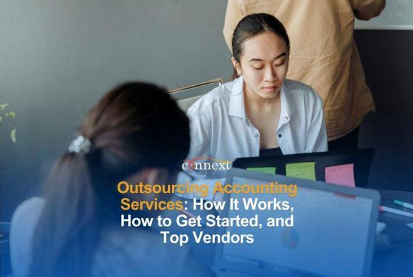 Outsourcing Accounting Services: How It Works, How to Get Started, and Top Vendors asian woman in office with laptop