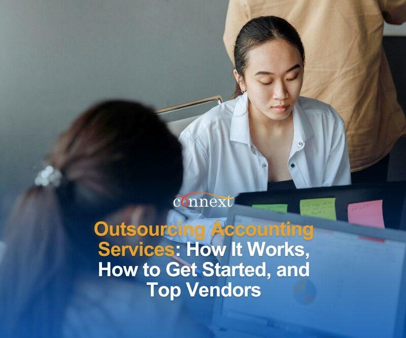 Outsourcing Accounting Services: How It Works, How to Get Started, and Top Vendors asian woman in office with laptop