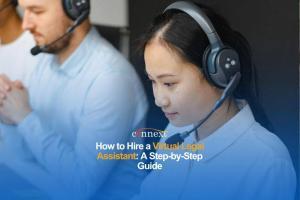 How to Hire a Virtual Legal Assistant: A Step-by-Step Guide woman in headphones in an office