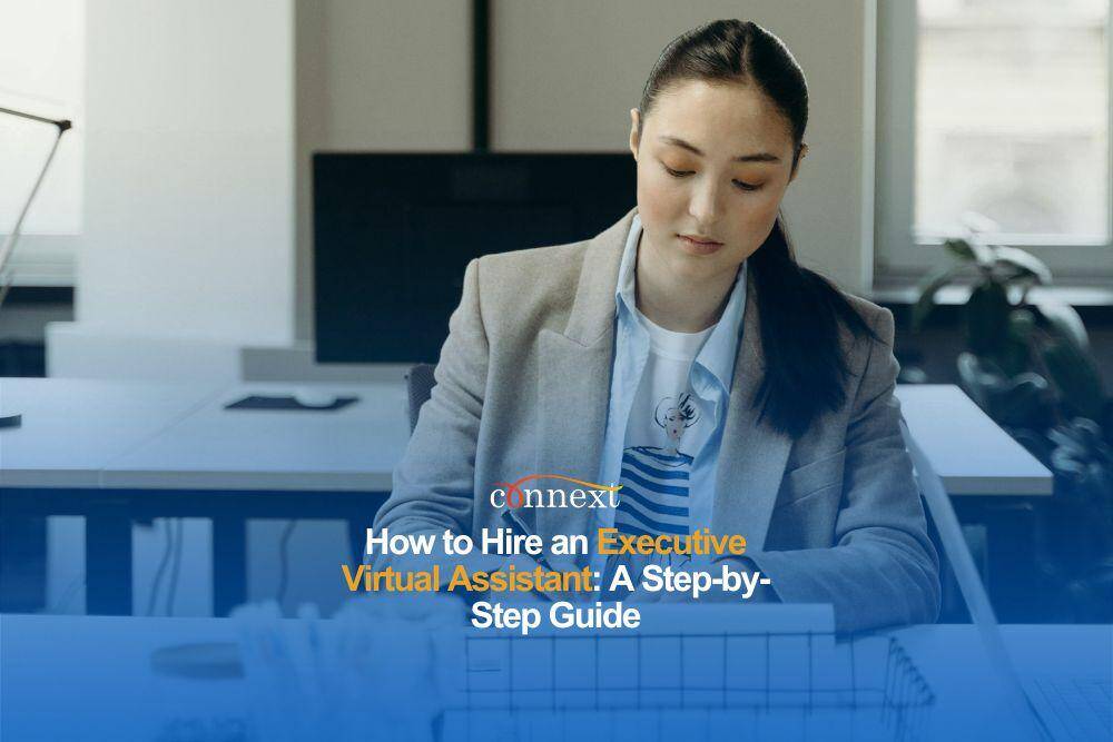 How to Hire an Executive Virtual Assistant: A Step-by-Step Guide woman in corporate attire in office