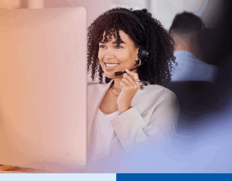 Call center, customer service or black woman on computer for customer support, consulting or network 