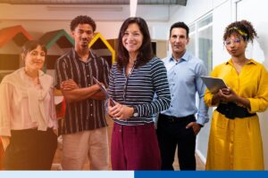 Technology leaders planning 2026 staffing strategies while coordinating with a global offshore engineering team over secure cloud-based collaboration tools.