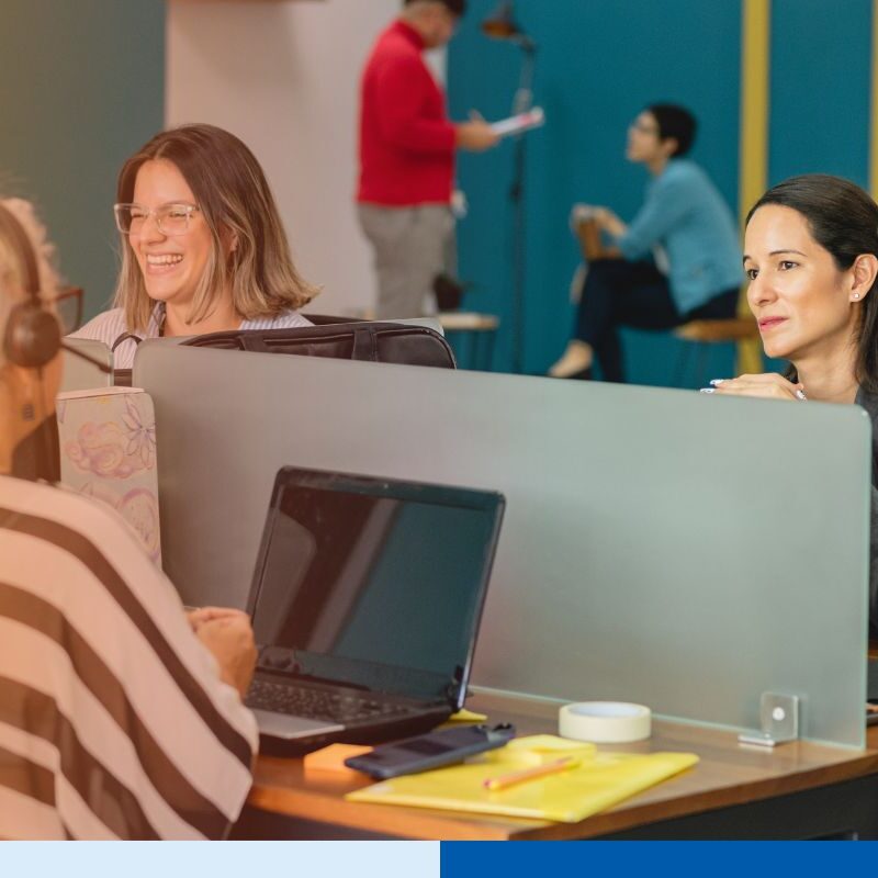 Dedicated nearshore team in Colombia collaborating in real time with U.S. business partners during shared working hours.