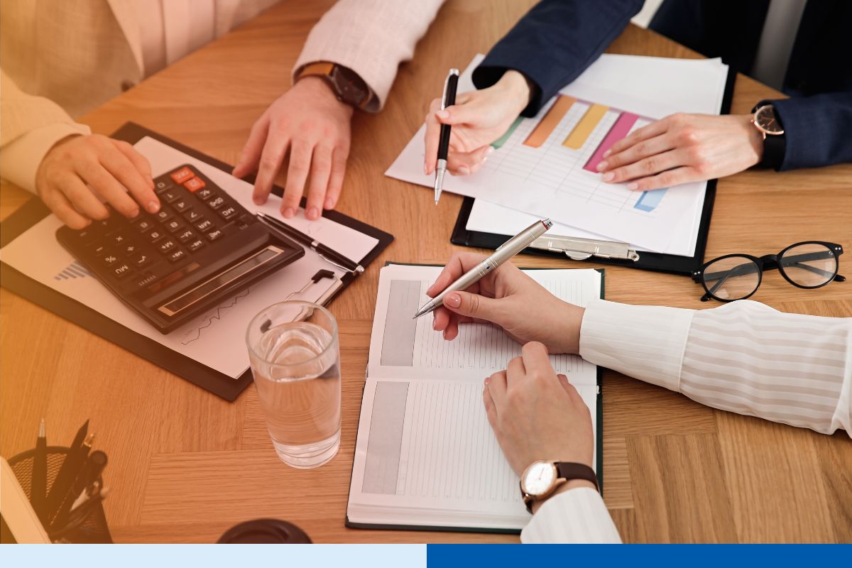 A group of accountants in India doing tax preparation for an outsourcing service