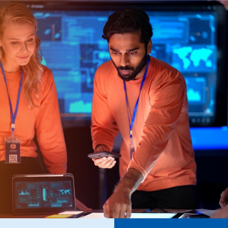 Offshore AI experts working together in reducing healthcare billing backlogs with the help of AI