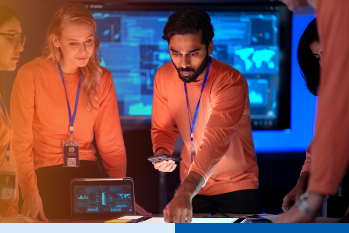 Offshore AI experts working together in reducing healthcare billing backlogs with the help of AI