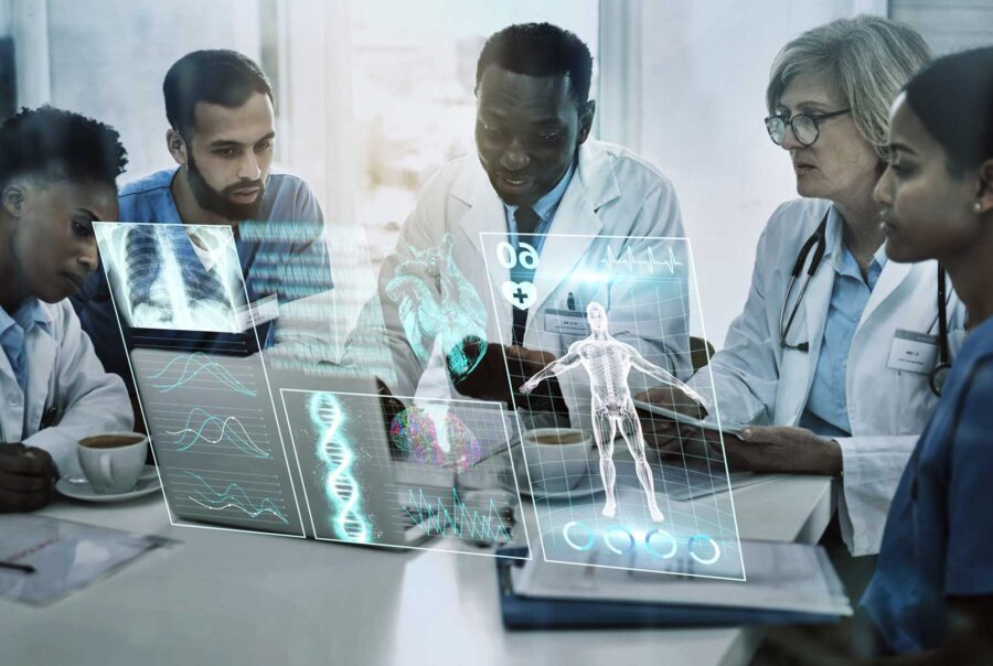 Medical Professionals Reviewing Digital Health Data