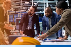 Hybrid team of on-site and offshore professionals collaborating in 2026