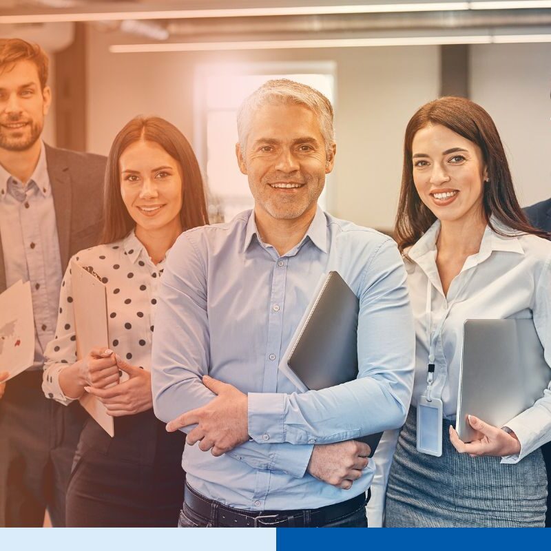 Business team reviewing a Build Operate Transfer offshore staffing framework with a global map and team structure diagram