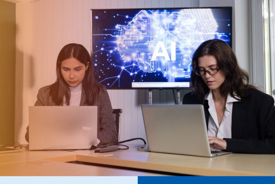 A hybrid workforce set-up, consisting of human led and AI embedded teams.