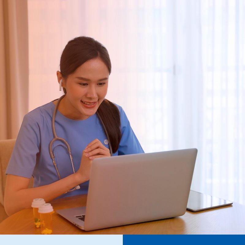 Group of remote healthcare employees from the Philippines working on the medical billing and coding tasks.