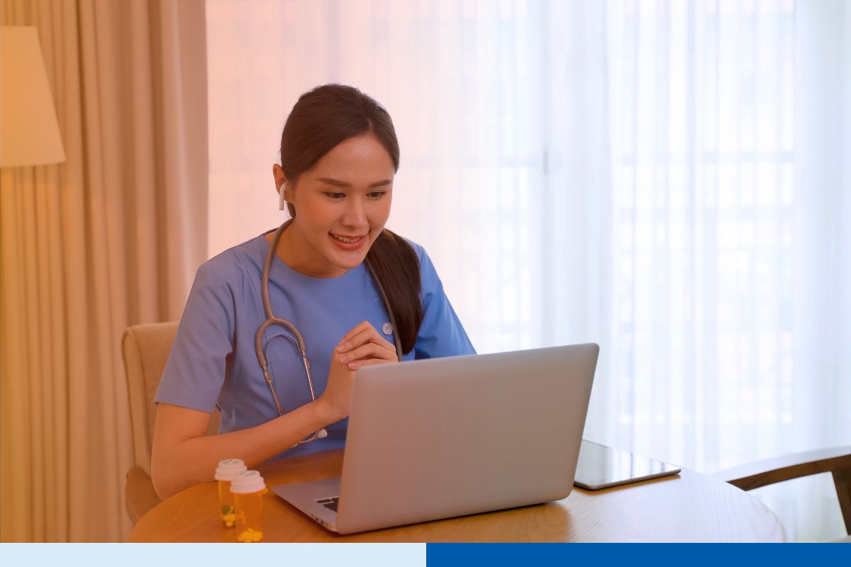 Group of remote healthcare employees from the Philippines working on the medical billing and coding tasks.