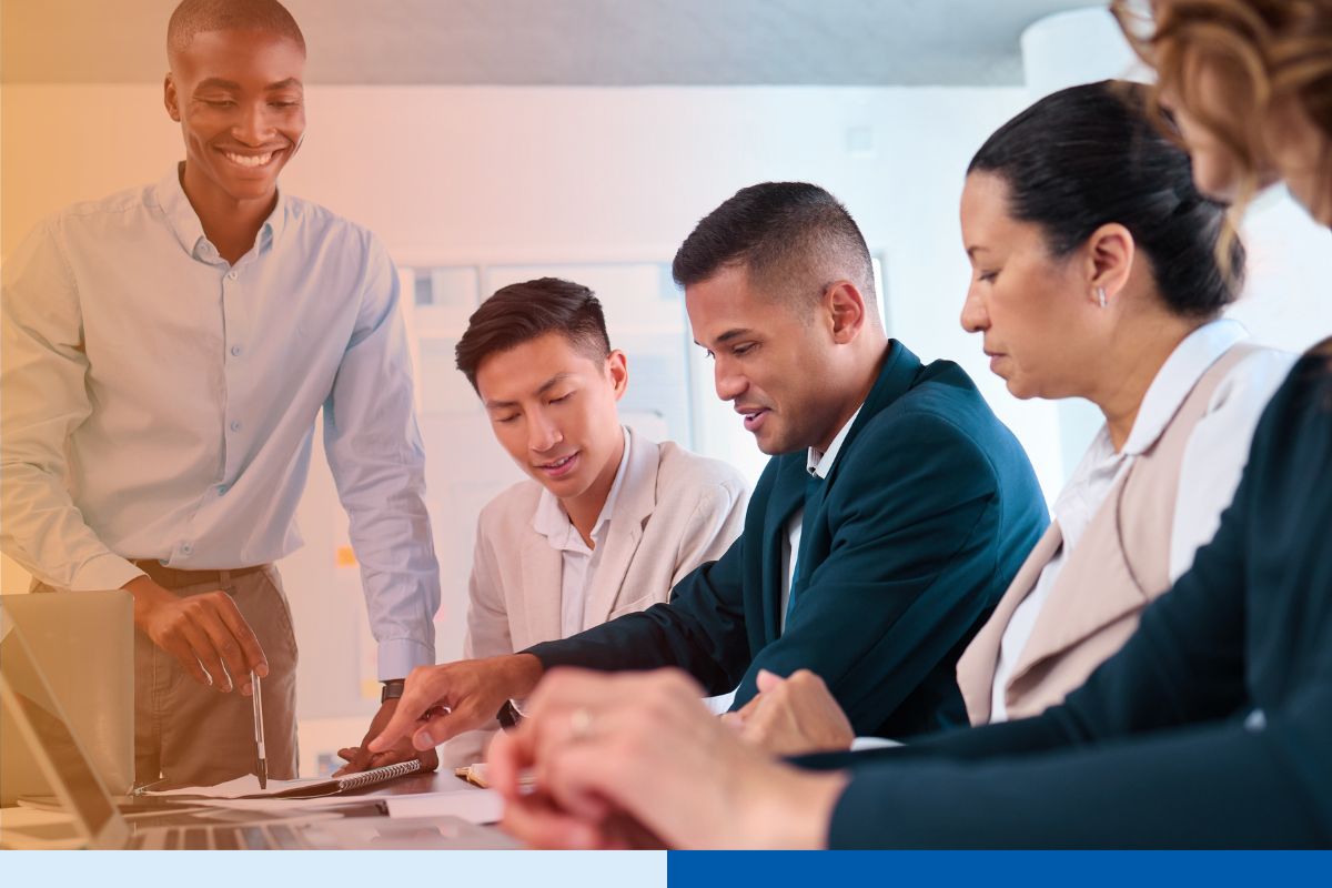 Offshore team members completing structured training modules through a Learning as a Service program