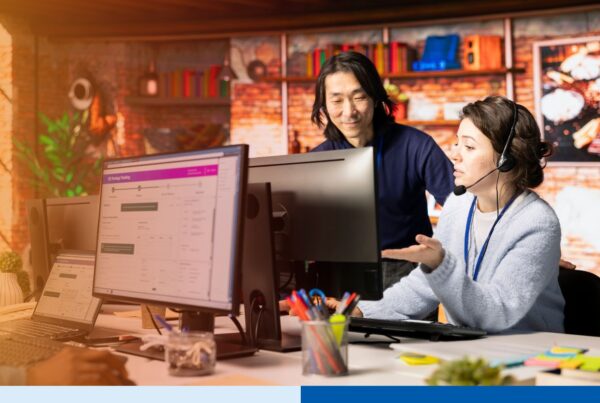 A group of AI-augmented nearshore teams in Colombia working together for an outsourcing project.