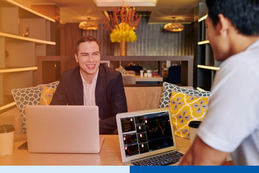 Two owners are considering to apply the hospitality customer service outsourcing strategy to avoid overhead costs while maintaining quality work.