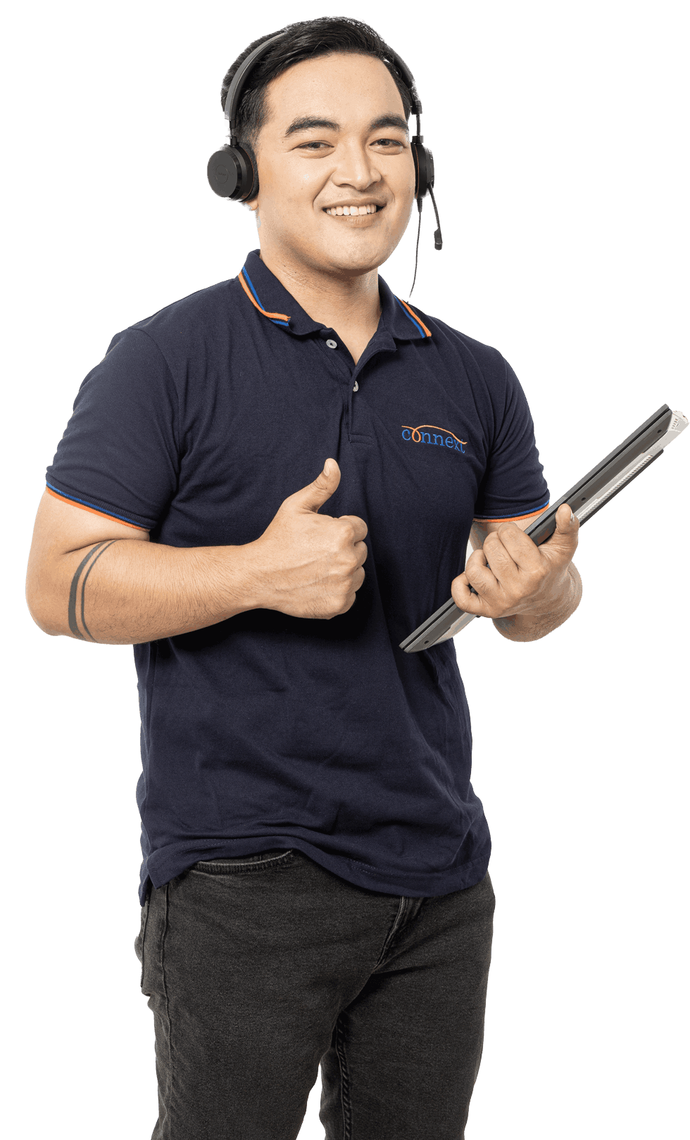 Outsourced IT helpdesk professional ready to assist with remote business solutions.