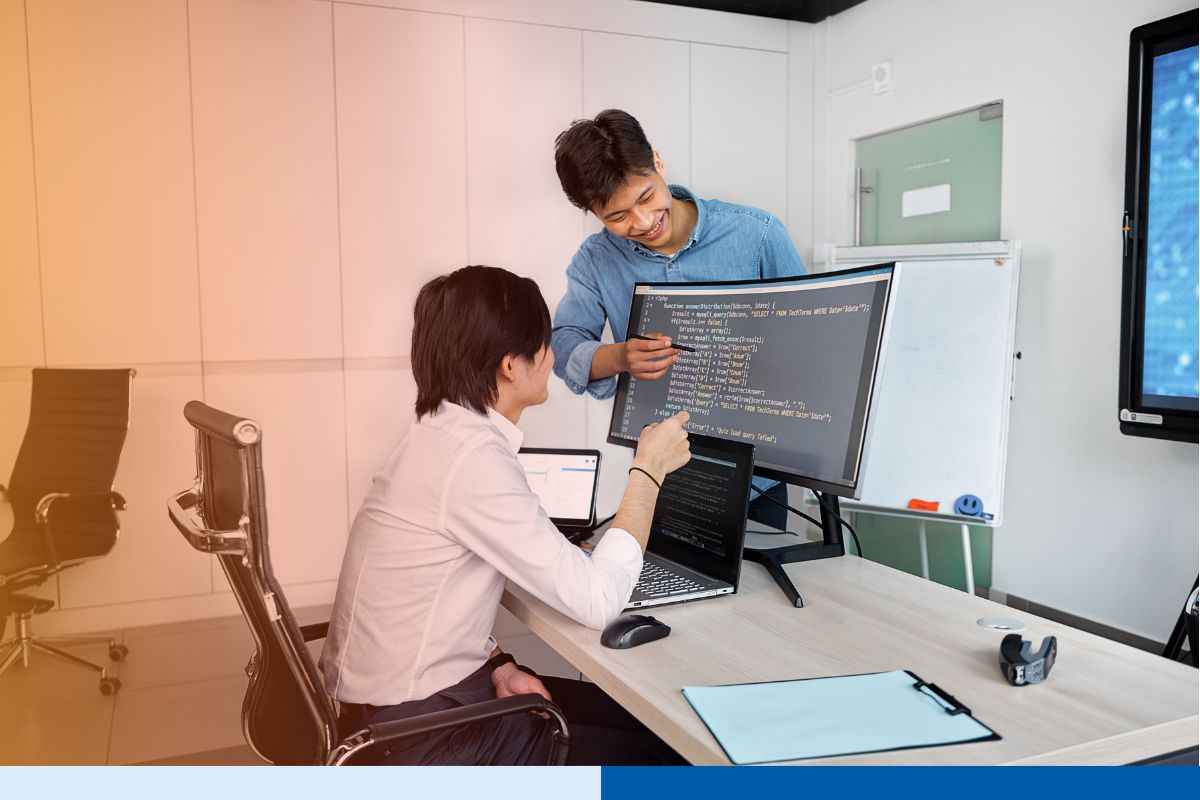 Dedicated development team collaborating on cloud software engineering projects