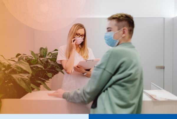  Outsourced nursing home receptionist answering calls for a senior living community