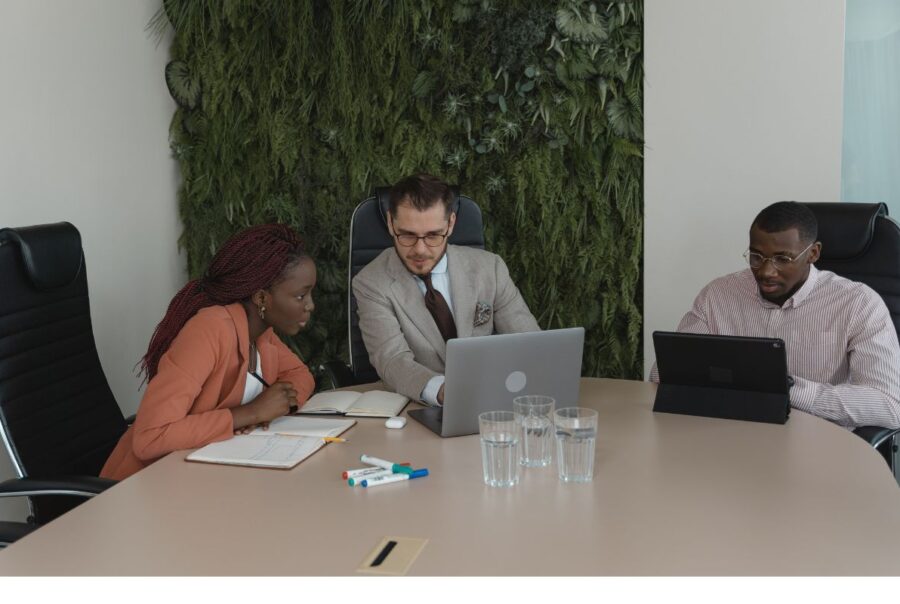 founders discussing the revenue cycle management outsourcing covers.