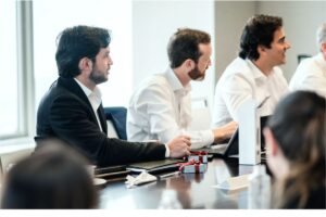 founders discussing the revenue cycle management outsourcing covers.